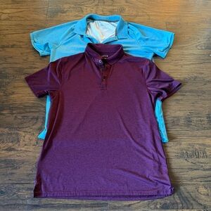 Men’s polo shirts lot of 2 - Maroon and Blue Size large